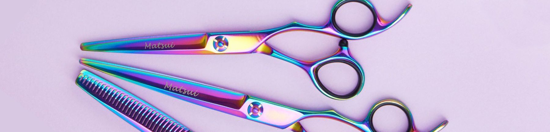 Rainbow Hairdressing Scissors.