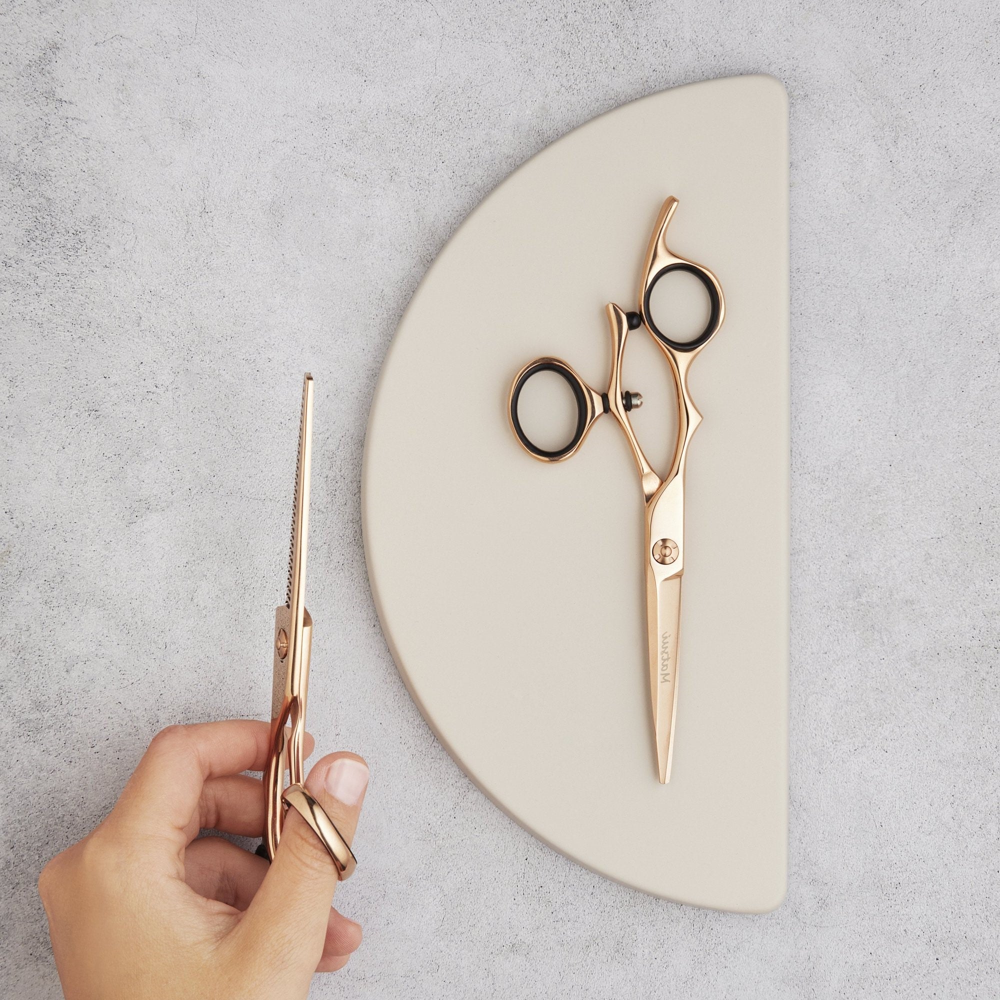 Matsui Swivel Rose Gold Lefty Scissor Thinner Combo (6772766474326)