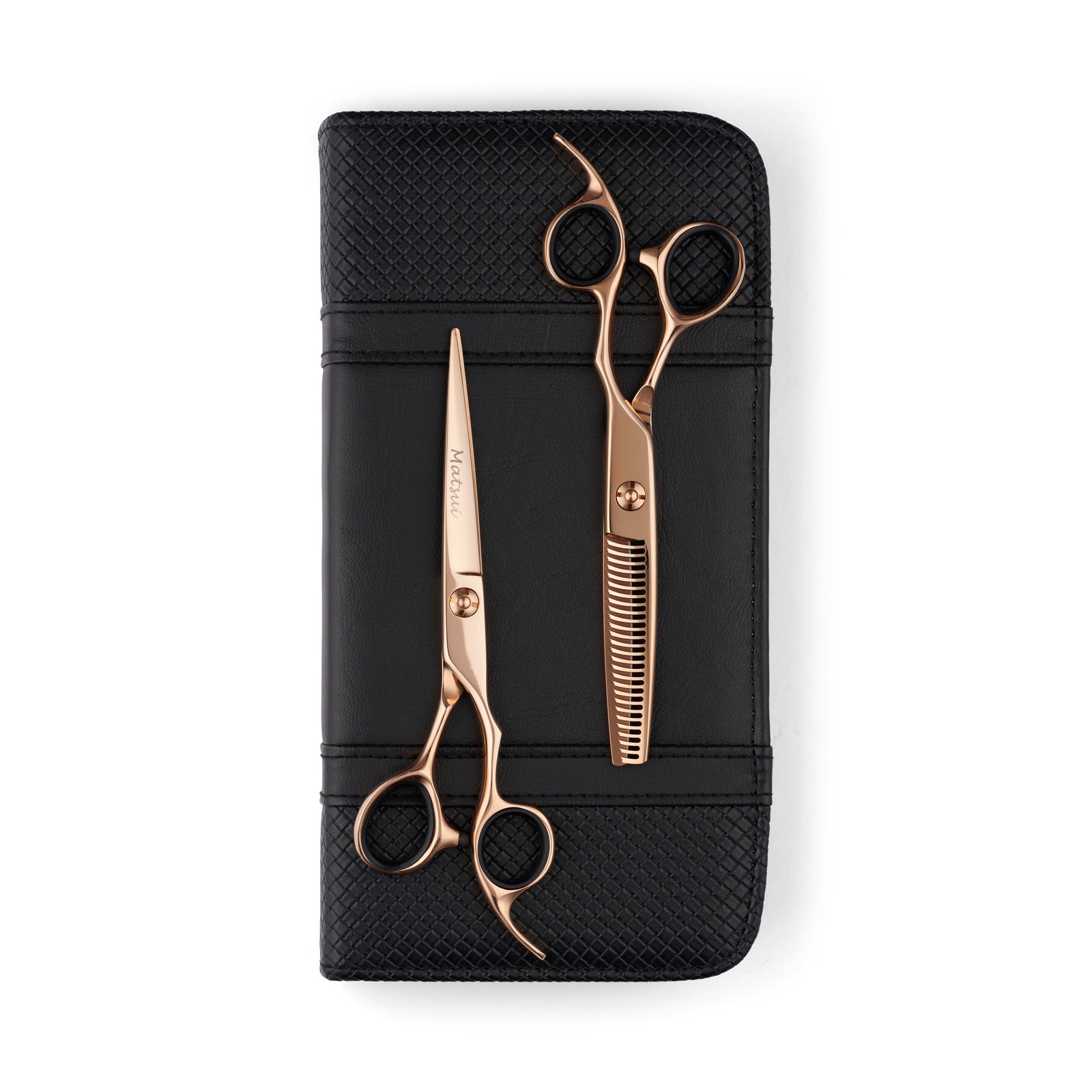 Matsui Lightweight Classic Offset Rose Gold Scissor Thinner Combo (8273489854738)