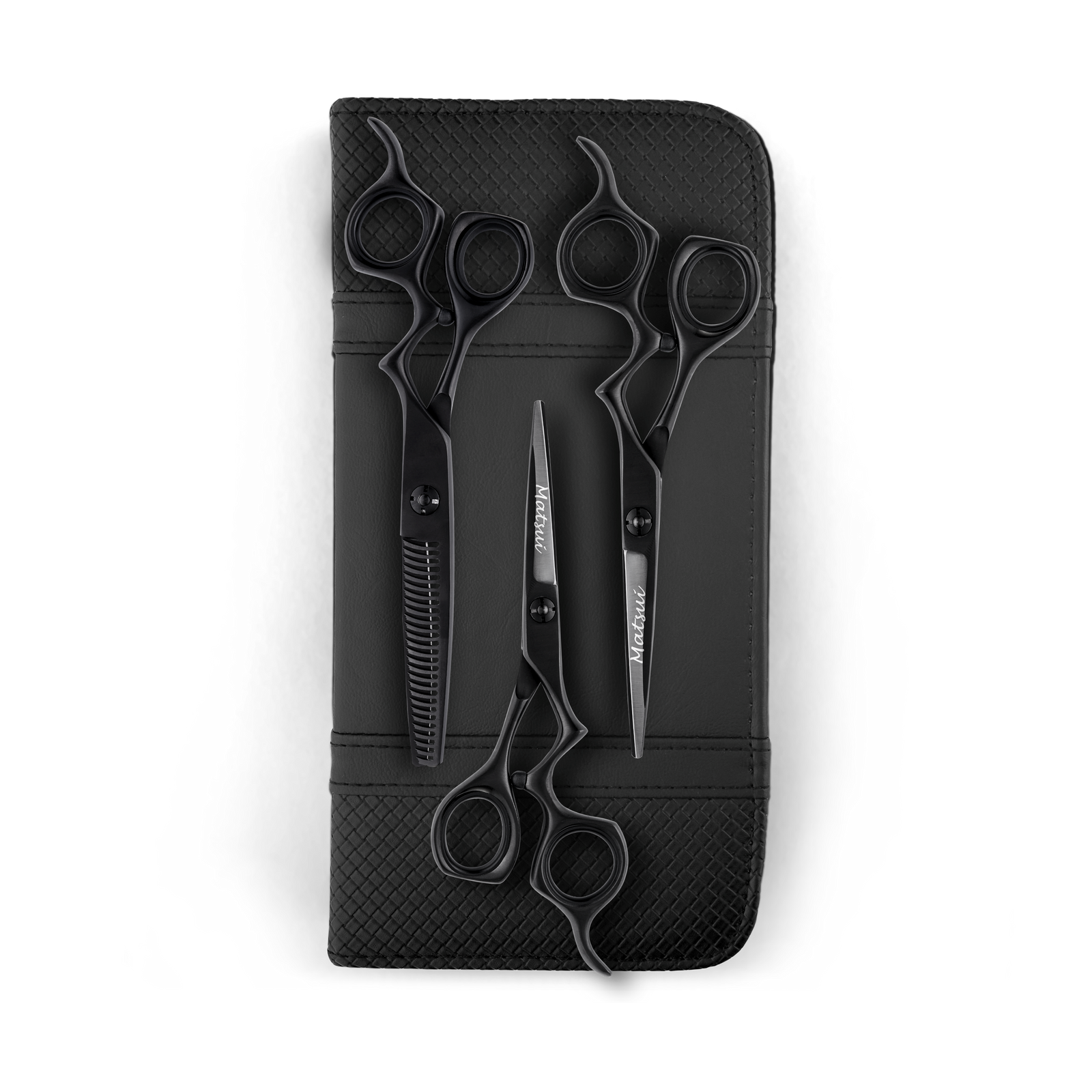 Matsui Classic Ergo Support Scissor Thinner Triple Set Matte Black (6704442998870)