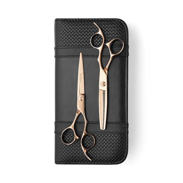 Matsui Rose Gold VG10 Offset Scissor Thinner Combo (1388748013654)