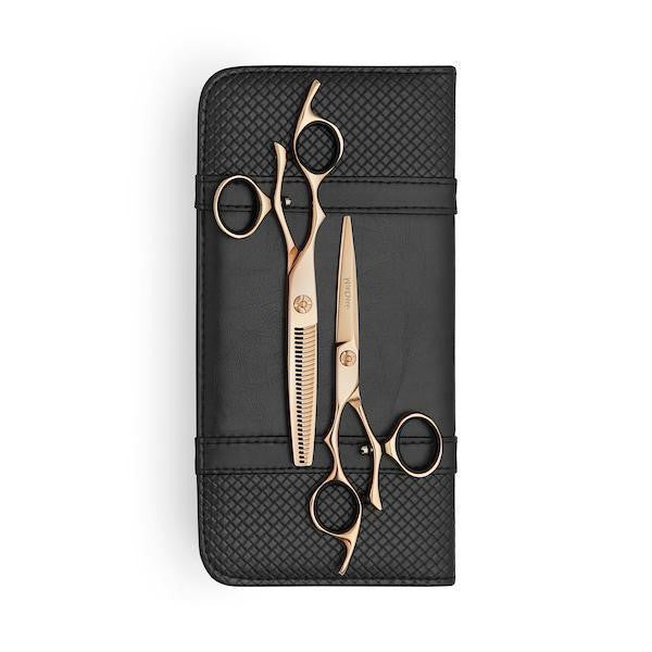 Matsui Swivel Rose Gold Lefty Scissor Thinner Combo (6772766474326)