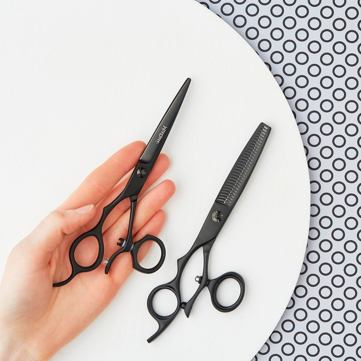 Matsui Swivel Matte Black Lefty Scissor Thinner Combo (6772766933078)