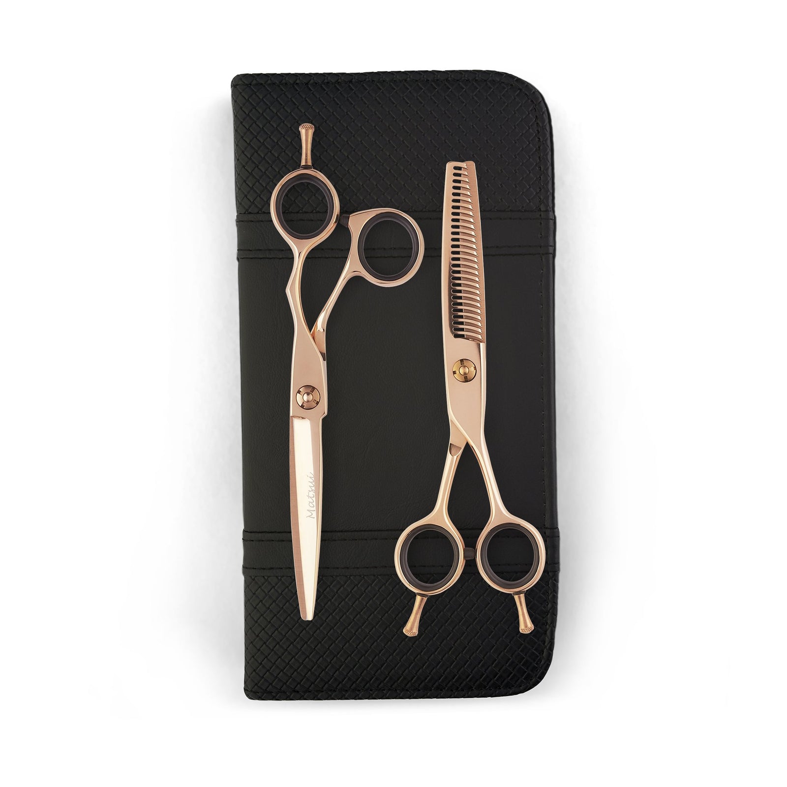 Matsui Offset Drop Handle Scissor Thinner Combo - Rose Gold (4894225825878)