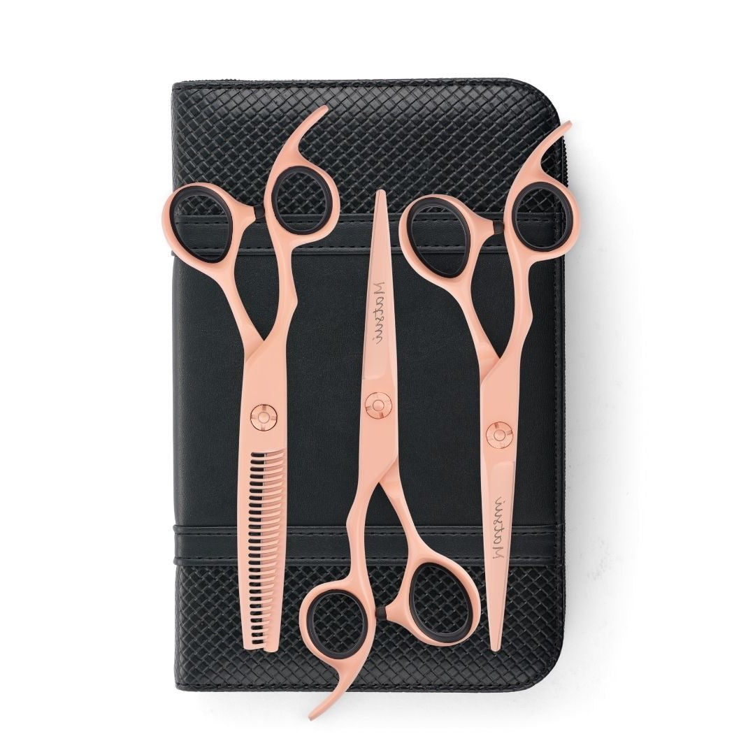 Lefty Matsui Pastel Peach Hair Scissors Triple Set (8004064772370)